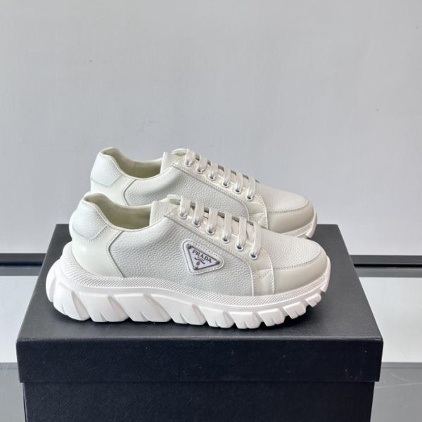 repliche,replica,perfette,siti di,affidabili,migliori siti,dove comprare,1:1,scarpe da ginnastica Contatore / Sneakers con plateau da uomo Prada Downtown Bold, combinazione di pelle di vitello nappa e pelle opaca (VFAH9)