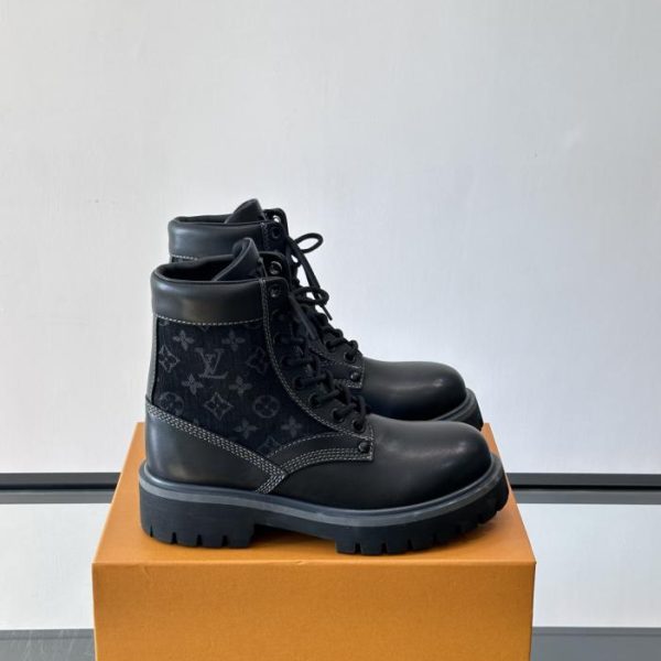 Contatore / LOUIS VUITTON Nuovi stivaletti casual alti con plateau e lacci da uomo (W5383)
