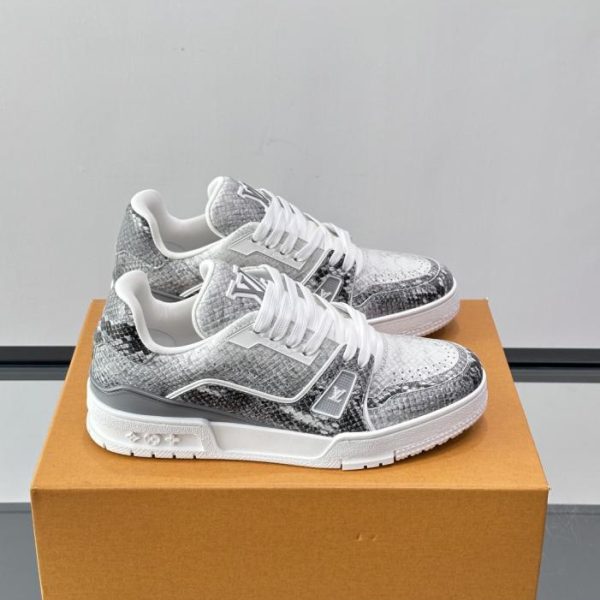 Contatore / Sneakers LV Trainer con stampa pitone (I39XK)