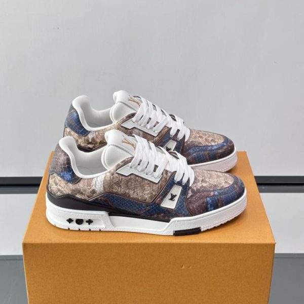 Contatore / Sneakers LV Trainer con stampa pitone (IR8IW)