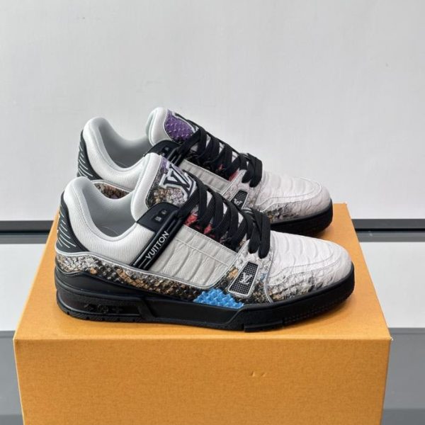 Contatore / Sneakers LV Trainer con stampa pitone (ZZVLG)