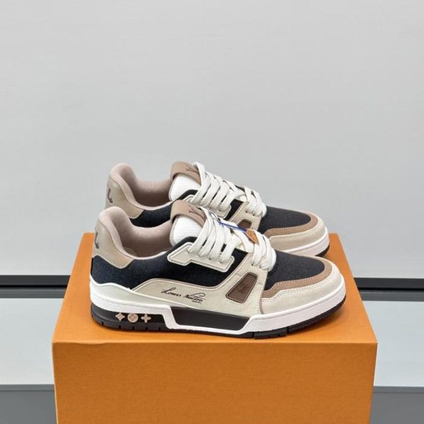 repliche,replica,perfette,siti di,affidabili,migliori siti,dove comprare,1:1,scarpe da ginnastica Contatore / Nuova colorazione delle sneakers LV Trainer per coppie (1X1TA)