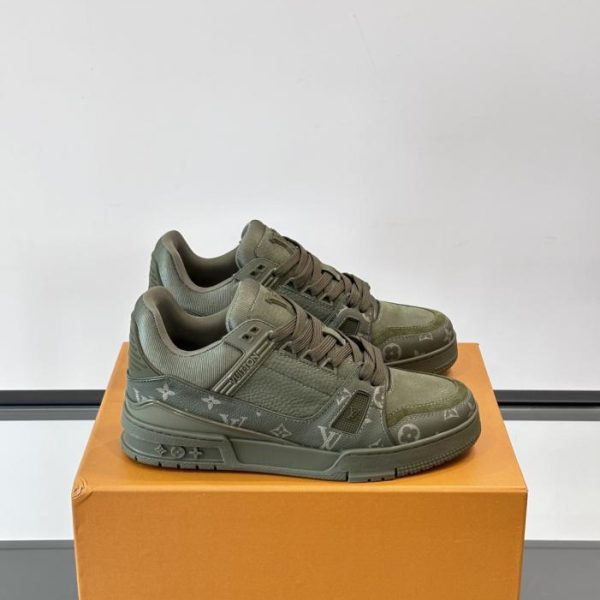 repliche,replica,perfette,siti di,affidabili,migliori siti,dove comprare,1:1,scarpe da ginnastica Contatore / Nuova colorazione delle sneakers LV Trainer per coppie (JX18A)