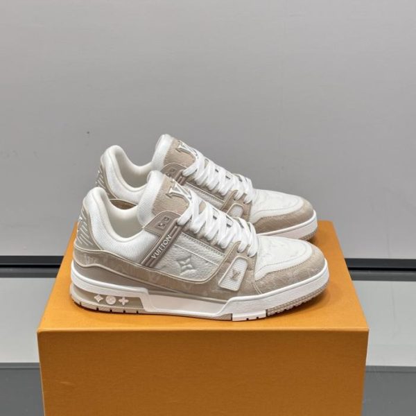 repliche,replica,perfette,siti di,affidabili,migliori siti,dove comprare,1:1,scarpe da ginnastica Contatore / Nuova colorazione delle sneakers LV Trainer per coppie (1LBTH)