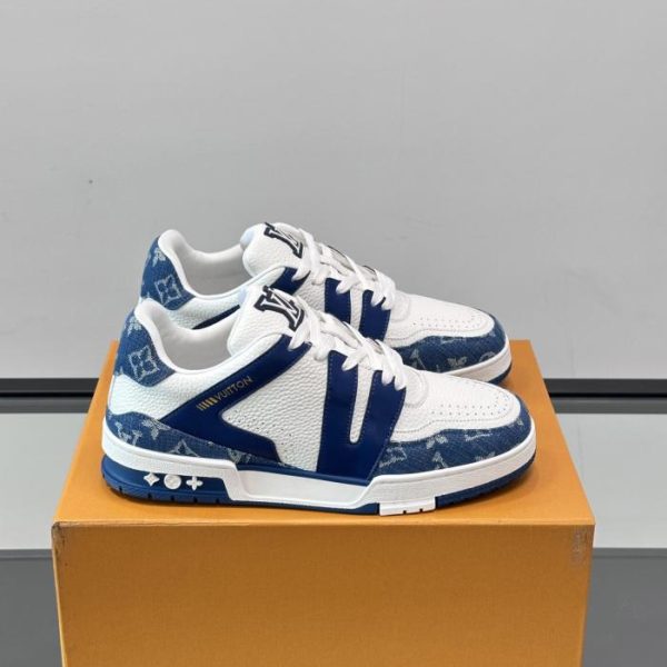repliche,replica,perfette,siti di,affidabili,migliori siti,dove comprare,1:1,scarpe da ginnastica Contatore / Nuova colorazione delle sneakers LV Trainer per coppie (F45VK)