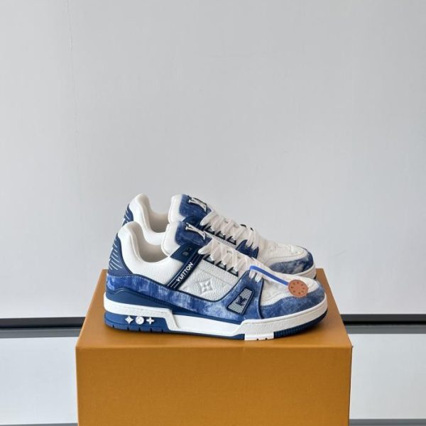 repliche,replica,perfette,siti di,affidabili,migliori siti,dove comprare,1:1,scarpe da ginnastica Contatore / Nuova colorazione delle sneakers LV Trainer per coppie (S434G)