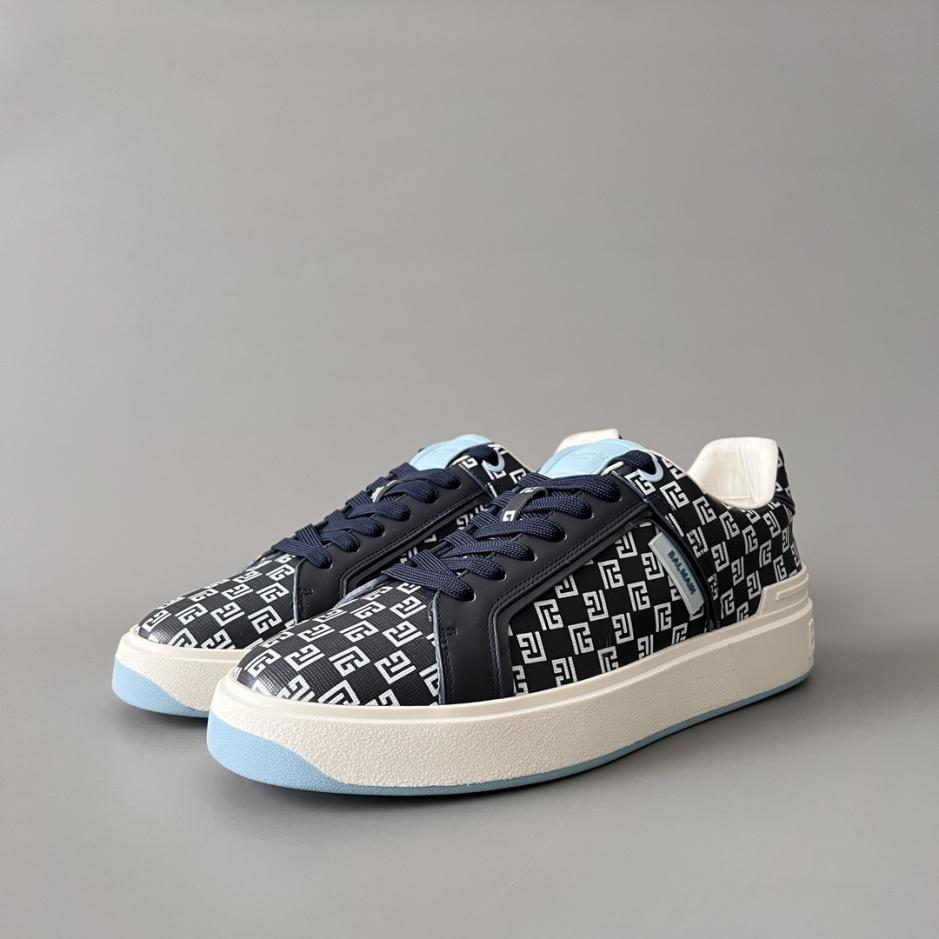 repliche,replica,perfette,siti di,affidabili,migliori siti,dove comprare,1:1,scarpe da ginnastica Sneakers basse con lacci BALMAIN da uomo (FVA6O)