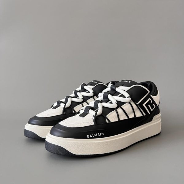 repliche,replica,perfette,siti di,affidabili,migliori siti,dove comprare,1:1,scarpe da ginnastica Sneakers basse con logo ricamato BALMAIN B-Court da uomo (TLLFY)