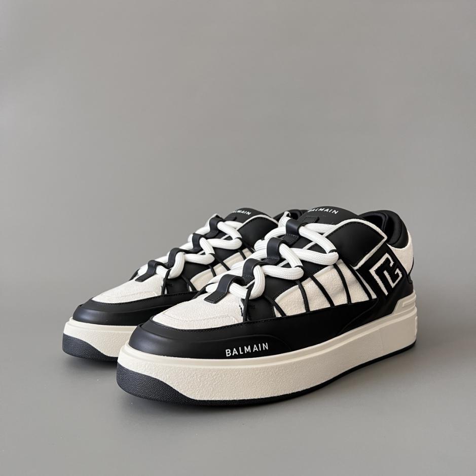 repliche,replica,perfette,siti di,affidabili,migliori siti,dove comprare,1:1,scarpe da ginnastica Sneakers basse con logo ricamato BALMAIN B-Court da uomo (TLLFY)