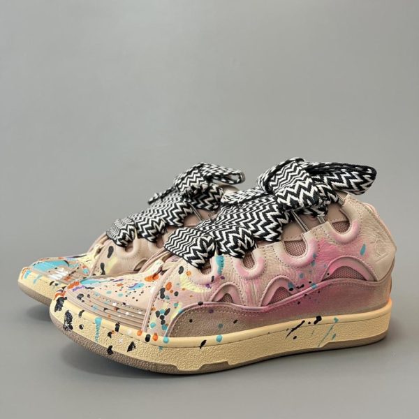 repliche,replica,perfette,siti di,affidabili,migliori siti,dove comprare,1:1,scarpe da ginnastica Gallery Dept.xLanvin Curb Colorful Graffiti Sneakers, Rosa (8V5FR)
