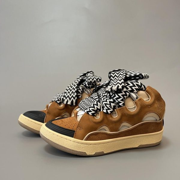 Sneakers Lanvin in pelle, marrone (W0WZM)