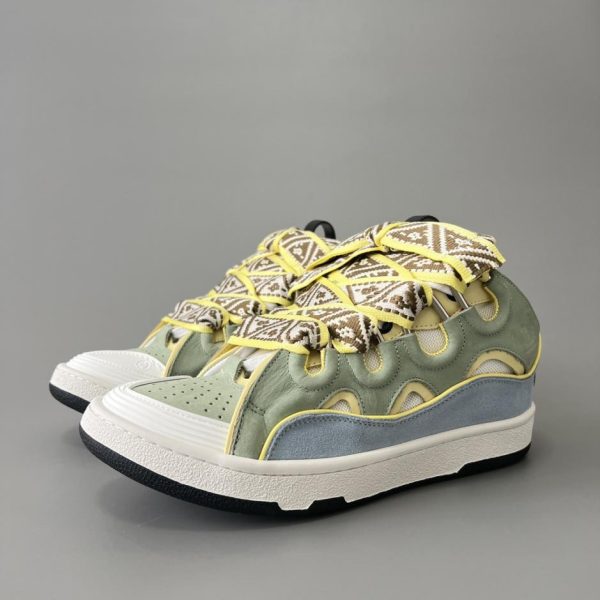 repliche,replica,perfette,siti di,affidabili,migliori siti,dove comprare,1:1,scarpe da ginnastica Sneakers Lanvin in pelle, verde chiaro/blu (GAKIA)