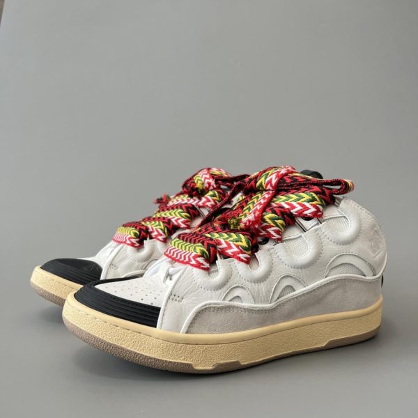 repliche,replica,perfette,siti di,affidabili,migliori siti,dove comprare,1:1,scarpe da ginnastica Sneakers Lanvin in pelle, bianche (5BUVQ)