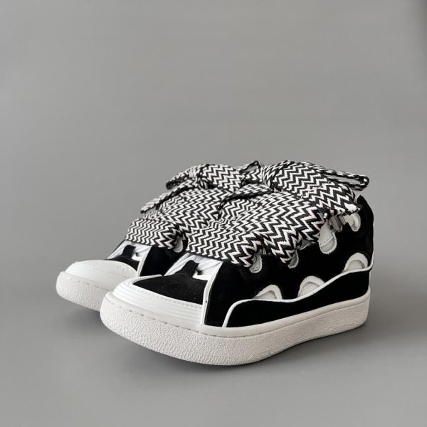 repliche,replica,perfette,siti di,affidabili,migliori siti,dove comprare,1:1,scarpe da ginnastica Sneakers Lanvin in pelle, nere e bianche (QXFKI)