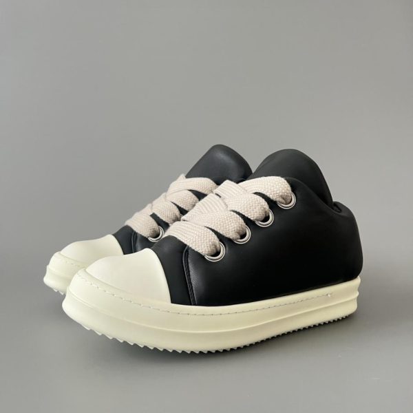 repliche,replica,perfette,siti di,affidabili,migliori siti,dove comprare,1:1,scarpe da ginnastica RICK OWENSRO Mocassini stringati bassi in pelle della serie LUXOR di Rick Owens FW23, neri (3I2S5)