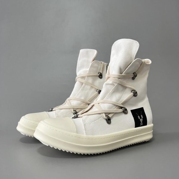 RickOwens DRKSHDW Pentagramma in tela completamente bianca (T7RY9)