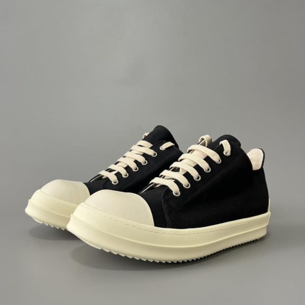 repliche,replica,perfette,siti di,affidabili,migliori siti,dove comprare,1:1,scarpe da ginnastica Rick Owens DRKSHDW Classic Canvas Low-Top con etichetta sul tallone (J92VT)