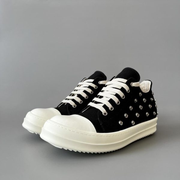 repliche,replica,perfette,siti di,affidabili,migliori siti,dove comprare,1:1,scarpe da ginnastica Rick Owens DRKSHDW Classic Canvas Button Stud Low-Top Lace-up (M2S98)