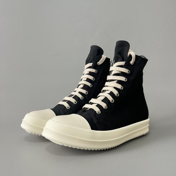 repliche,replica,perfette,siti di,affidabili,migliori siti,dove comprare,1:1,scarpe da ginnastica Rick Owens DRKSHDW Classic Canvas High-Top Lace-up Bianco (AH07V)