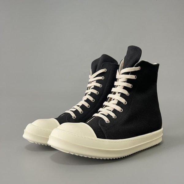 repliche,replica,perfette,siti di,affidabili,migliori siti,dove comprare,1:1,scarpe da ginnastica Rick Owens DRKSHDW Classic Striped Fabric High-Top Lace-up White Head (5D2G2)