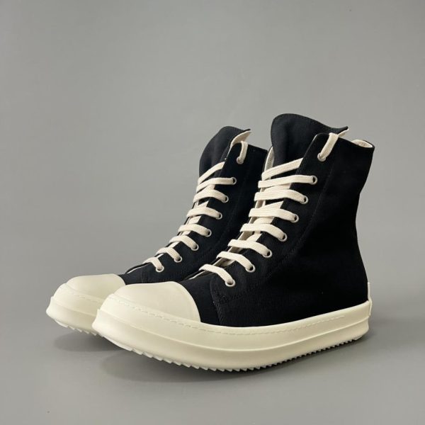 repliche,replica,perfette,siti di,affidabili,migliori siti,dove comprare,1:1,scarpe da ginnastica Rick Owens DRKSHDW Classic Striped High-Top con etichetta sul tallone (YKF0H)