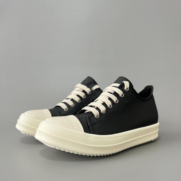 repliche,replica,perfette,siti di,affidabili,migliori siti,dove comprare,1:1,scarpe da ginnastica RickOwens DRKSHDW Scarpe basse con lacci in tessuto cerato anticato (721K6)