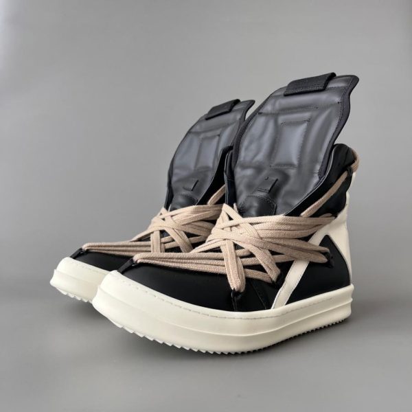 repliche,replica,perfette,siti di,affidabili,migliori siti,dove comprare,1:1,scarpe da ginnastica RickOwens Fronte nero, retro bianco, rilegato a triangolo rovesciato (YNJV3)