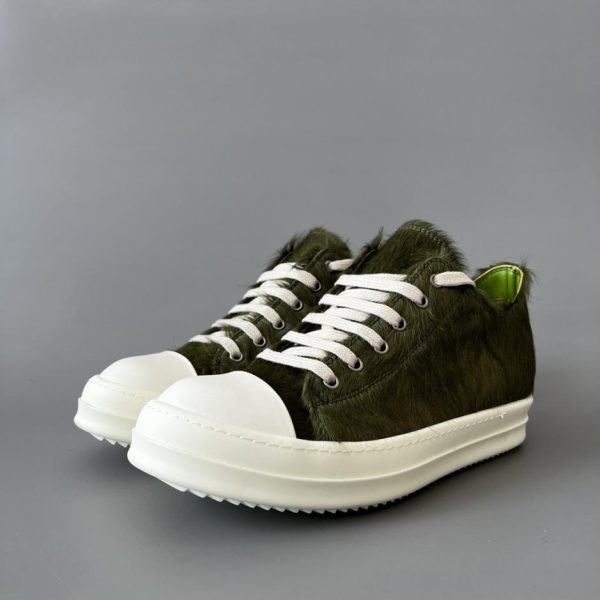 repliche,replica,perfette,siti di,affidabili,migliori siti,dove comprare,1:1,scarpe da ginnastica RickOwens Scarpe stringate basse in crine di cavallo verde scuro (58NMB)
