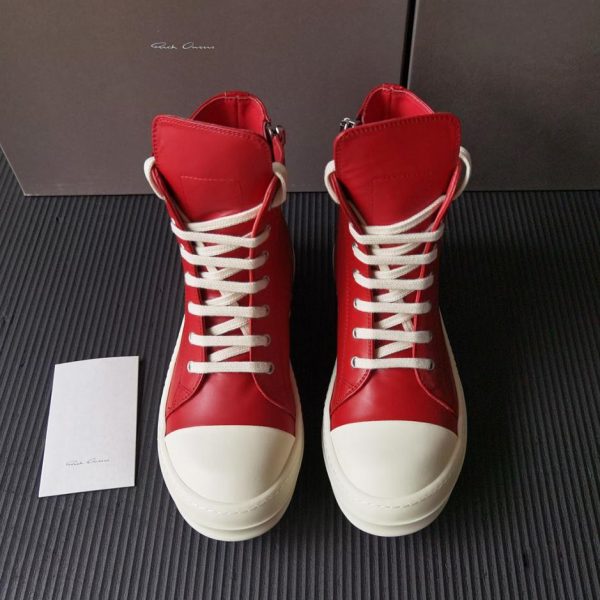 repliche,replica,perfette,siti di,affidabili,migliori siti,dove comprare,1:1,scarpe da ginnastica Rick Owens Converse alte in pelle rosso scuro (GMUHA)