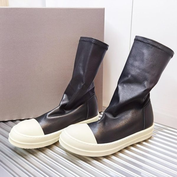 repliche,replica,perfette,siti di,affidabili,migliori siti,dove comprare,1:1,scarpe da ginnastica Stivali corti elasticizzati RickOwens, realizzati in vera pelle di pecora (UWTOB)