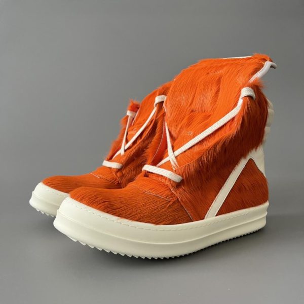 repliche,replica,perfette,siti di,affidabili,migliori siti,dove comprare,1:1,scarpe da ginnastica Rick Owens, un triangolo rovesciato di crine di cavallo arancione e bianco (04 EUR)