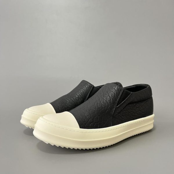 repliche,replica,perfette,siti di,affidabili,migliori siti,dove comprare,1:1,scarpe da ginnastica RickOwens slip-on in pelle di serpente con testa bianca (VGXGD)