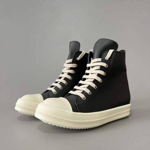 repliche,replica,perfette,siti di,affidabili,migliori siti,dove comprare,1:1,scarpe da ginnastica Rick Owens Converse alte in pelle con lacci (XUZM5)
