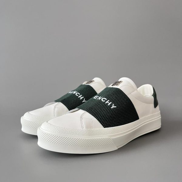 Sneakers da coppia GIVENCHY City COURT, bianche e verdi (FF5SM)