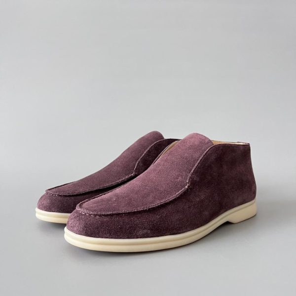 Loro Piana Open Walk Suede Round Toe Sleeves da uomo (2GI5N)