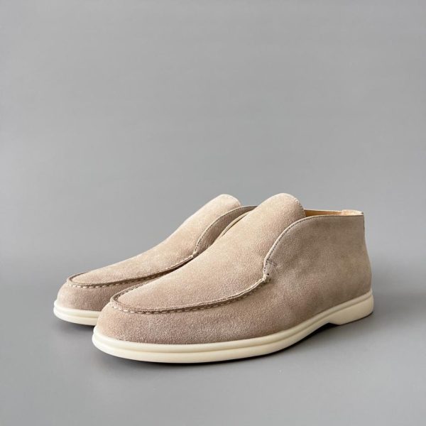 repliche,replica,perfette,siti di,affidabili,migliori siti,dove comprare,1:1,scarpe da ginnastica Maniche a punta tonda in pelle scamosciata Loro Piana Open Walk da uomo (BT61R)