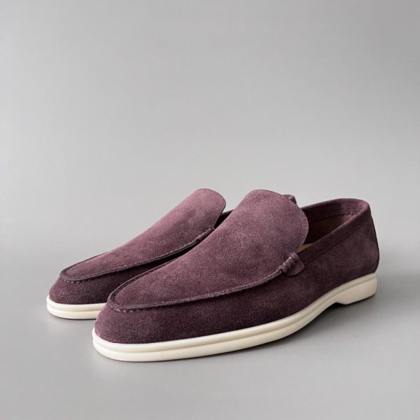 Mocassini slip-on bassi con punta tonda Loro Piana da uomo (213VL)