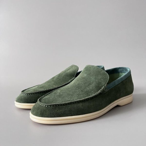 Mocassini slip-on bassi con punta tonda Loro Piana da uomo (3EZQW)