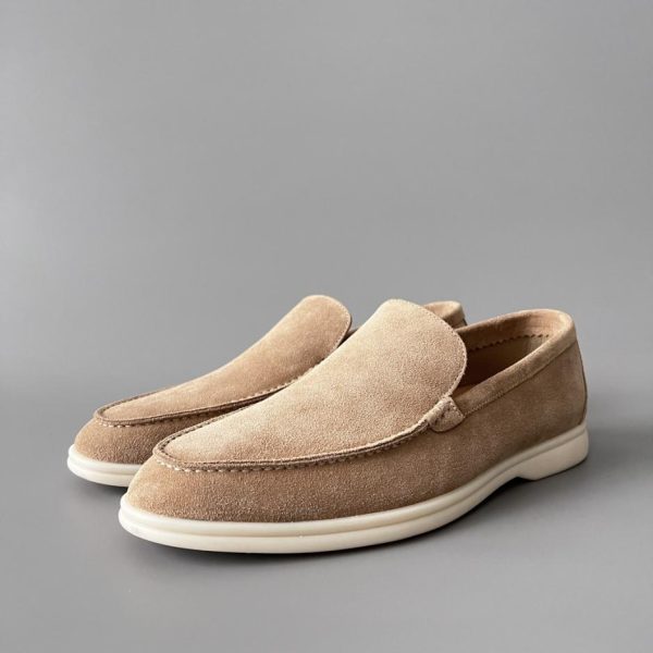 Mocassini slip-on bassi con punta tonda Loro Piana da uomo (9ORRO)