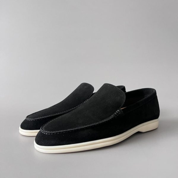 Mocassini slip-on bassi con punta tonda Loro Piana da uomo (SIV3Z)