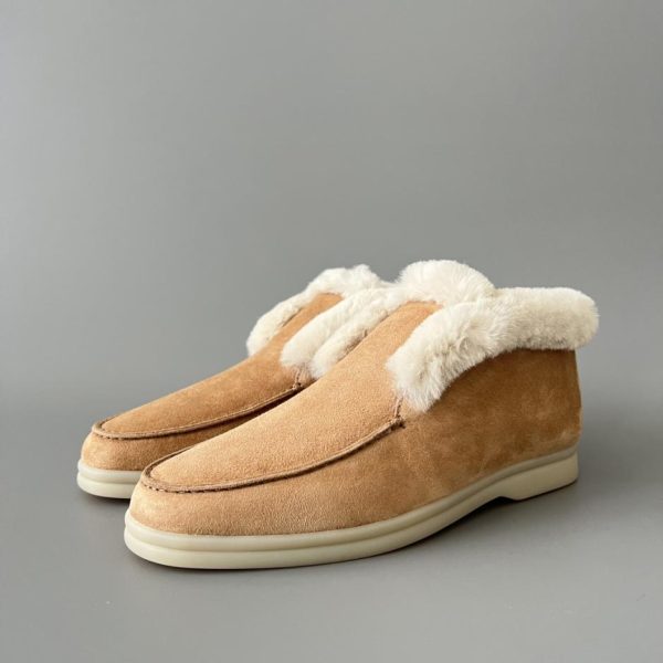 Mocassini da donna Loro Piana con punta tonda e tacco medio slip-on (WV0JQ)