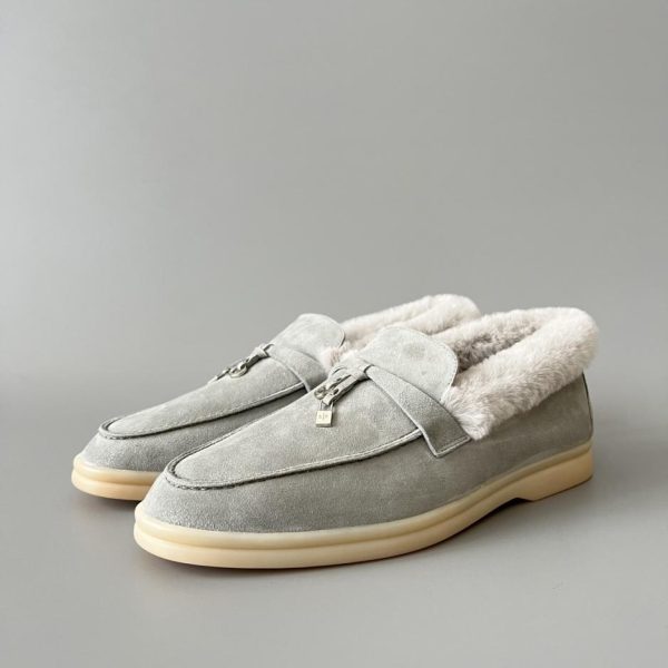 Mocassini slip-on bassi con punta tonda Loro Piana da donna (XLFJE)