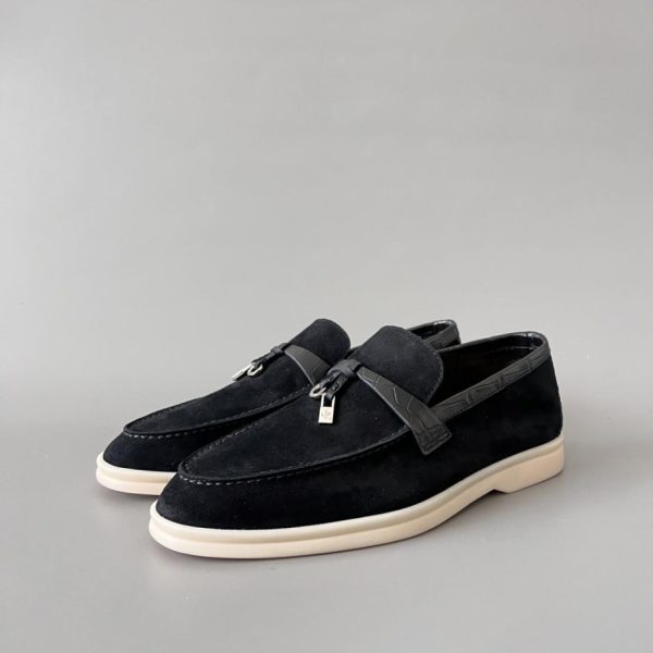 repliche,replica,perfette,siti di,affidabili,migliori siti,dove comprare,1:1,scarpe da ginnastica Mocassini da donna Loro Piana con punta tonda e motivo coccodrillo, modello slip-on basso (1FD9K)
