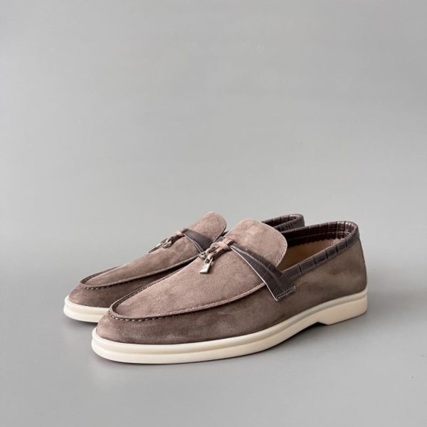 repliche,replica,perfette,siti di,affidabili,migliori siti,dove comprare,1:1,scarpe da ginnastica Mocassini da donna Loro Piana con punta tonda e motivo coccodrillo, modello slip-on basso (X86KH)