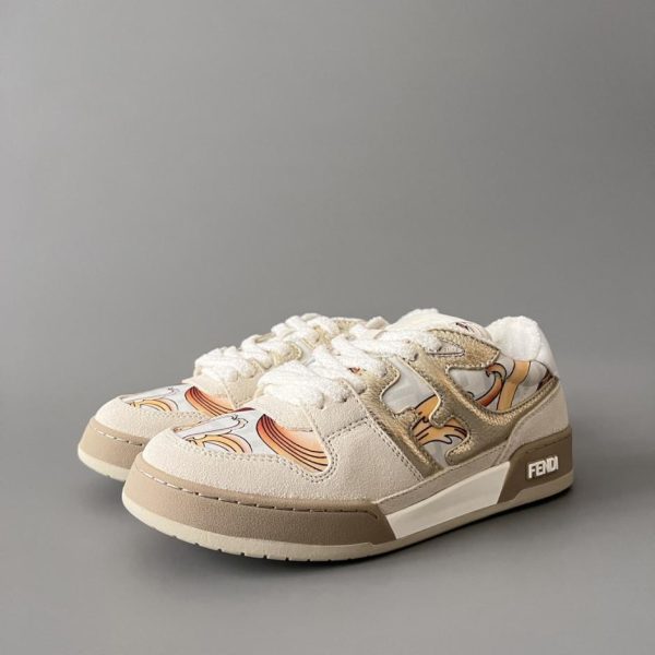 repliche,replica,perfette,siti di,affidabili,migliori siti,dove comprare,1:1,scarpe da ginnastica Sneakers FENDI X Versace Match Retro Patchwork, Beige, Unisex (TI03Q)