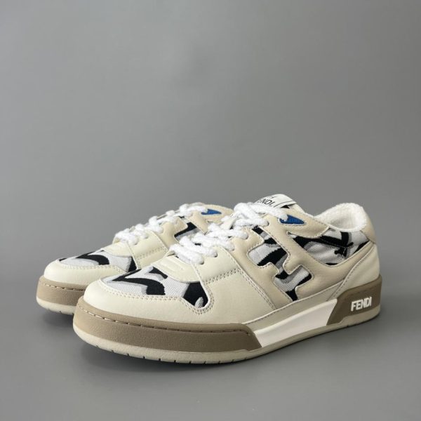 Sneakers FENDI Match Retro Patchwork, bianche, stile unisex (W87OH)