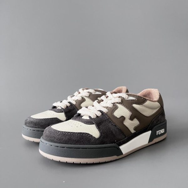 repliche,replica,perfette,siti di,affidabili,migliori siti,dove comprare,1:1,scarpe da ginnastica Sneakers FENDI Match Retro Patchwork, beige/grigio/marrone, stile unisex (0FJ70)