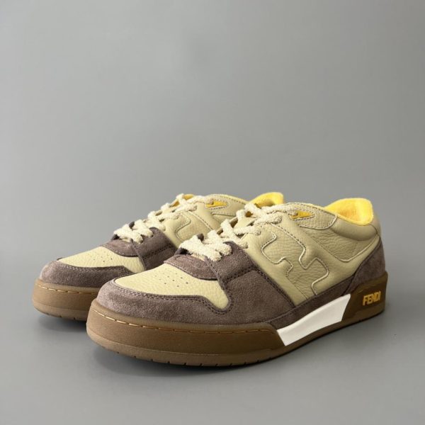 repliche,replica,perfette,siti di,affidabili,migliori siti,dove comprare,1:1,scarpe da ginnastica Sneakers FENDI Match Retro Patchwork, beige, stile unisex (0AU7V)