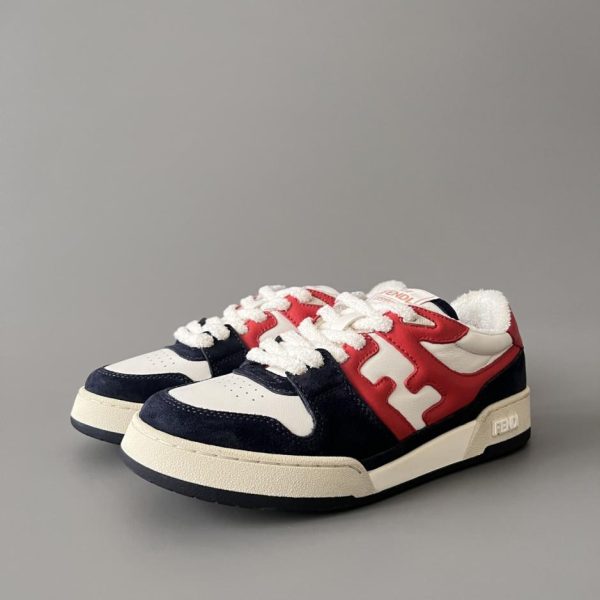repliche,replica,perfette,siti di,affidabili,migliori siti,dove comprare,1:1,scarpe da ginnastica Sneakers FENDI Match Retro Patchwork, nere e rosse, stile unisex (R79KY)