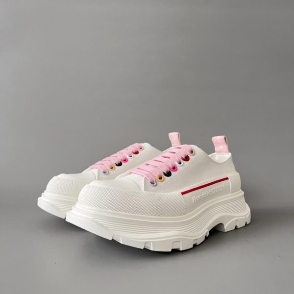 repliche,replica,perfette,siti di,affidabili,migliori siti,dove comprare,1:1,scarpe da ginnastica Alexander McQueen Tread Slick Canvas, Bianco/Colorato (OHZBU)
